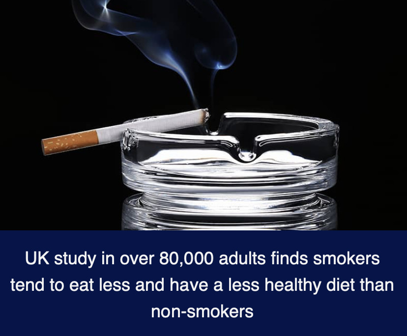 ⭐ New research ⭐ 

Smokers tend to eat less and have less healthy eating habits than non-smokers, which could help explain why smokers often gain weight when they quit.

eco-newsletter.co.uk/uk-study-in-ov…

#ECO2024