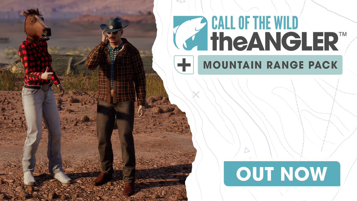 Howdy Anglers! The Mountain Range Pack is out now across all platforms. Giddy-up and get yourself 40 Western-themed items including:

🐴 New Clothes
🚤 Vehicle Skins
🤠 Emote
🎣 Rod, Reel, & Lures! avlche.com/TAMRPack