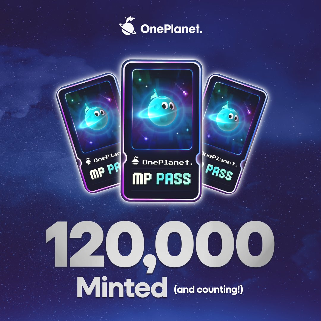 Mint your FREE MP Pass to increase your Weekly Rank in the MP Leaderboard & earn up to 10K Bonus MP Points! More points...more $CH1P #airdrop! 👉 MINT: oneplanetnft.io/launchpad To celebrate reaching 120K MP Pass mints, 3000 Points will be given to 10 winners! ⬇️ TO ENTER: ▸