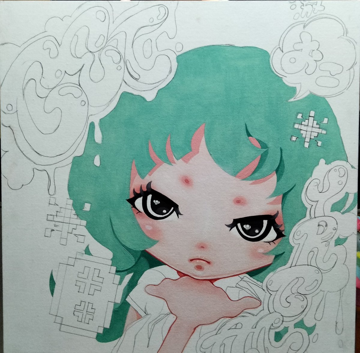 竹馬紀美子 Oilpainting.
新作制作中！
10月の東京個展にて♥
制作年:2024
素材:油彩　パネル
#kimiko_chikuma 
#oilpainting #gallery #tokyo  #artcollection　　#arttoy　#OSAKA　#privatecollection　#anime 
#artcollector　#当代艺术
#當代藝術　#艺术家 #艺术　#미술
#當代藝術品
#當代藝術家