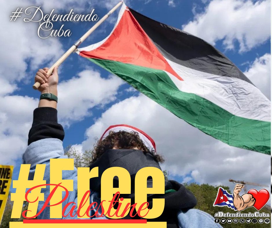 El rechazo al genocidio perpetrado por Isrsel a la Franja de Gaza es mundial. 👇 ‼️Una vez más, vamos juntos por #FreePalestina‼️ #DefendiendoCuba🇨🇺💪❤️