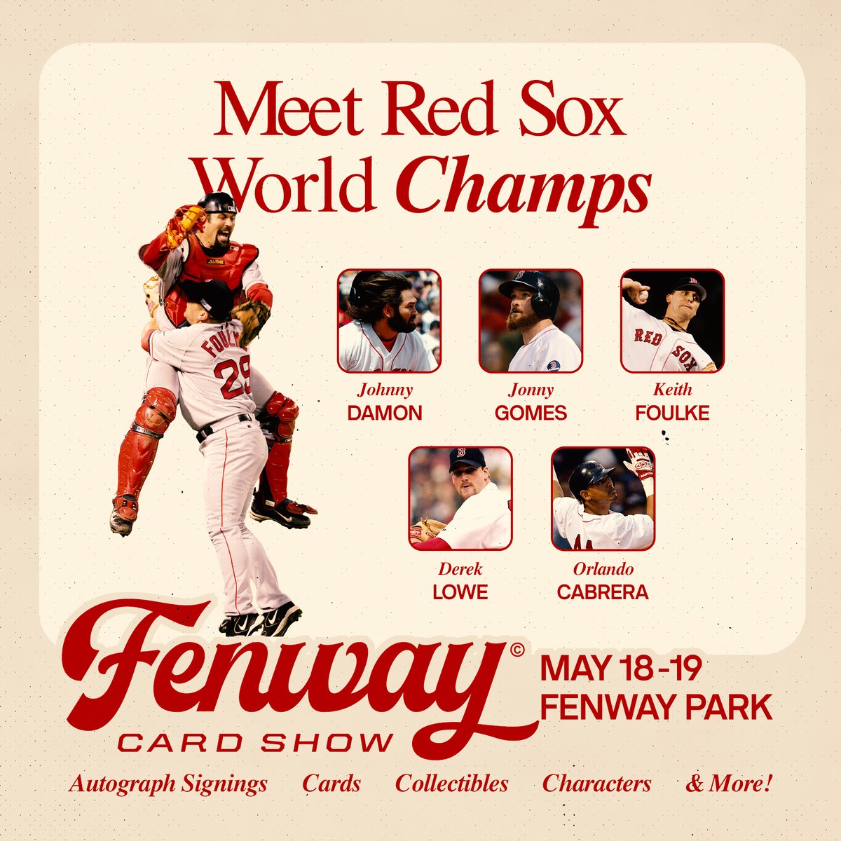 The Fenway Card show is almost here! 

Grab your tickets for this weekend: 
redsox.com/fenwaycardshow