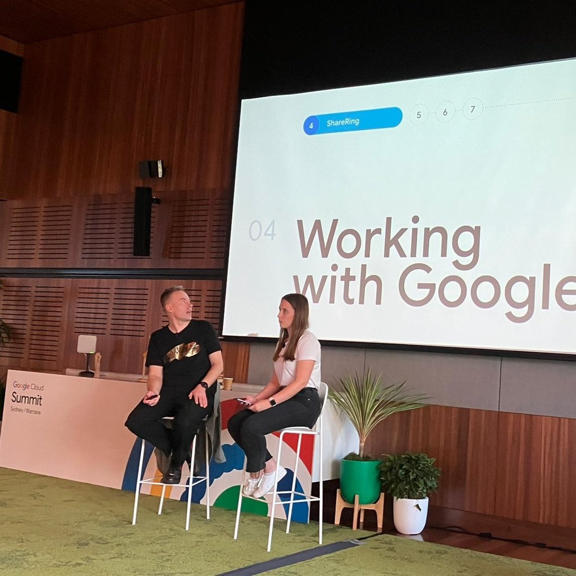 TheRealTimBos's tweet photo. We had a very successful day at the #GoogleCloud summit in #sydney yesterday.  I presented the @ShareRingGlobal story to a room full of business and tech leaders during my Q&A with @Howell1Erin . 
We primarily discussed our ShareRing Link product and the vast benefits for business.
We also attended the VIP networking session afterwards. A number of people who attended our presentation approached us to get more information.
Thank you to @Google for this incredible opportunity to present at this huge annual event. 🙏
I'll post more photos and hopefully a video if we can get hold of them.
We also have a special introductory offer for anyone who uses ShareRing Link. We will post the details in the next day or so.