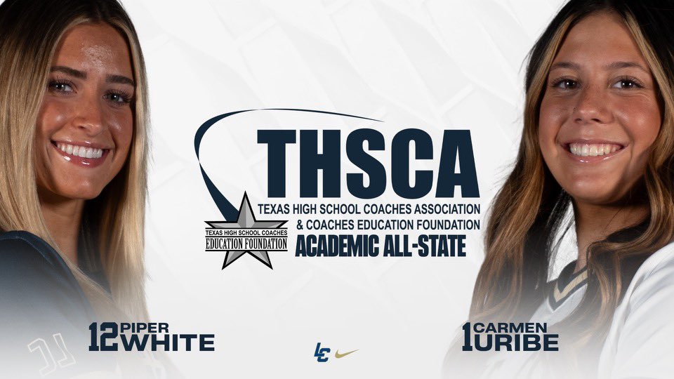 Congratulations to Carmen Uribe and Piper White on THSCA ACADEMIC ALL STATE! # studentathlete