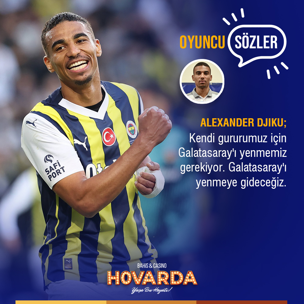 💬 Fenerbahçe'nin savunma oyuncusu Alexander Djiku, büyük derbiye yönelik bu yorumlarda bulundu! Hovarda Giriş: bit.ly/3vexEdw