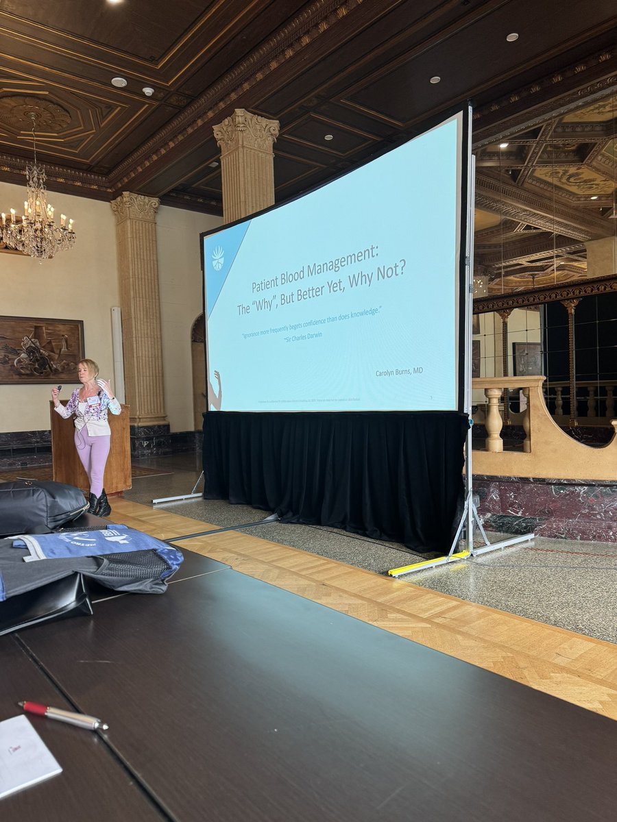 First session of the day! Patient Blood Management discussion by Dr. Burns #bbanys #pbm