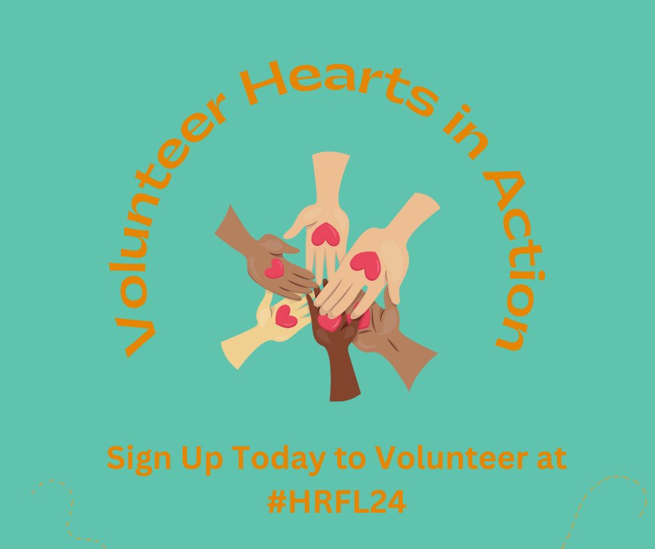 Join us in our #hrheartsinaction #payitforward campaign by volunteering at #HRFL24!
Many opportunities available, check them out here:  tinyurl.com/mvppytc6