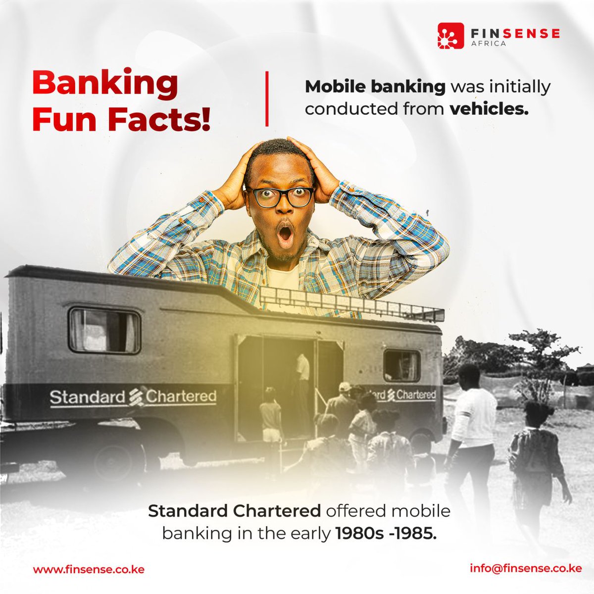 Throwback Thursday: Who remembers mobile banking vans? Believe it or not, before smartphones, mobile banking meant actual vehicles! Standard Chartered was a frontrunner in the 80s, bringing banking services straight to customers. #fintechhistory #tbt