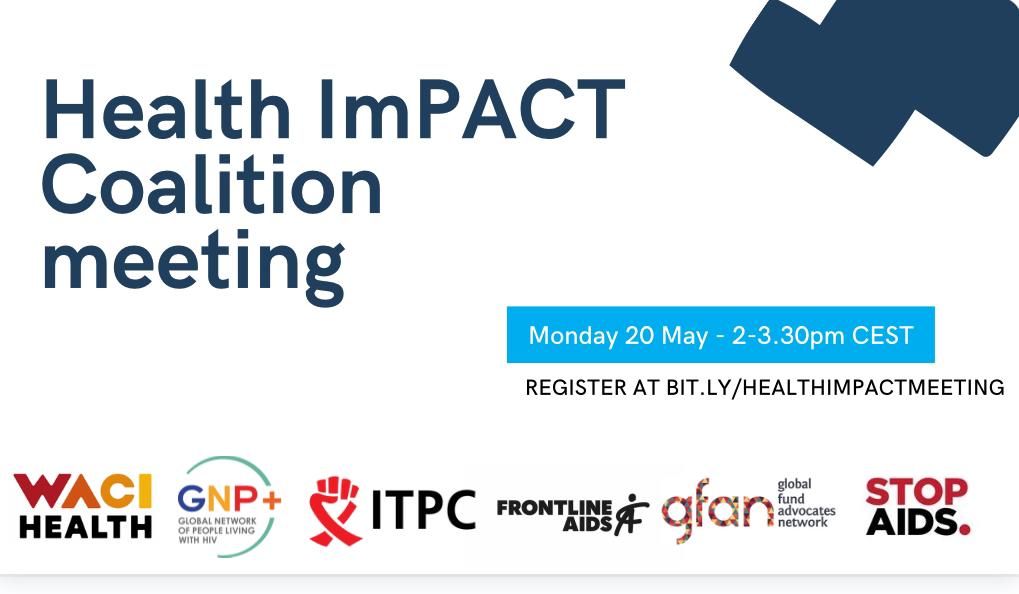 Please join us on Monday 20 May at 2-3.30pm CEST for the first meeting of the Health ImPACT Coalition. Register on the link below tinyurl.com/mr393xvt