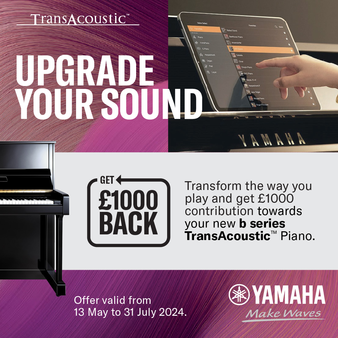 🎹🎶 Transform your home with the new b Series TranAcoustic Piano from @YamahaUK Get up to £1000 off in-store, courtesy of Yamaha. Elevate your piano skills with this limited-time offer. Don't miss out! 🎶🎹 #Yamaha #TranAcousticPiano #LimitedTimeOffer