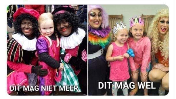 #Sinterklaas
nu.nl/media/6313126/… 
Iedereen verkleed als #ZwartePiet & met volle jutten zak vol snoep na #Vianen #Utrecht #woke #waarligtjouwgrens Je merkt de culturele vreugde pas echt als je als zwarte piet verraste kinderen blij maakt met een hand snoep