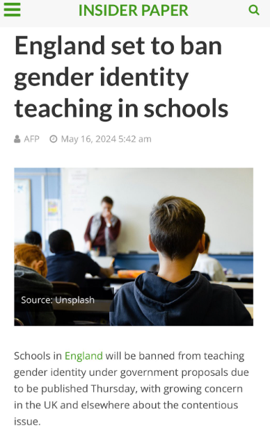 Can we join the civilized world and get the gender cult out of our schools? Dump the flags, the preferred pronouns, the displays about gender identity, and the anything-but-safe spaces where narcissistic teachers put children on paths of irreversible harm? #NHPolitics