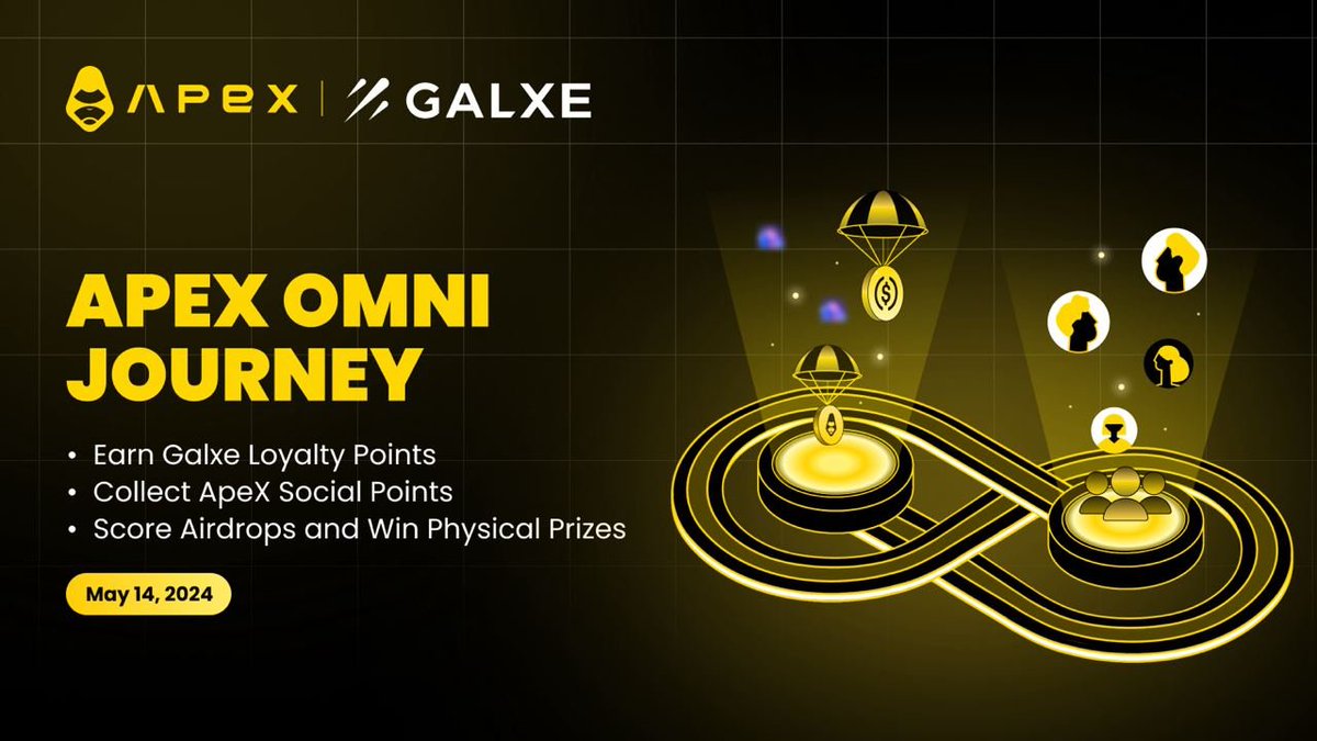 I'm excited to announce that ApeX's Omni Journey is now live! To celebrate this, ApeX is sponsoring this tweet with a 100 $USDT giveaway, click here to join: app.questn.com/quest/90535398… Start accumulating points now with #ApeX #OmniJourney: news.apex.exchange/GalxeOmni-A