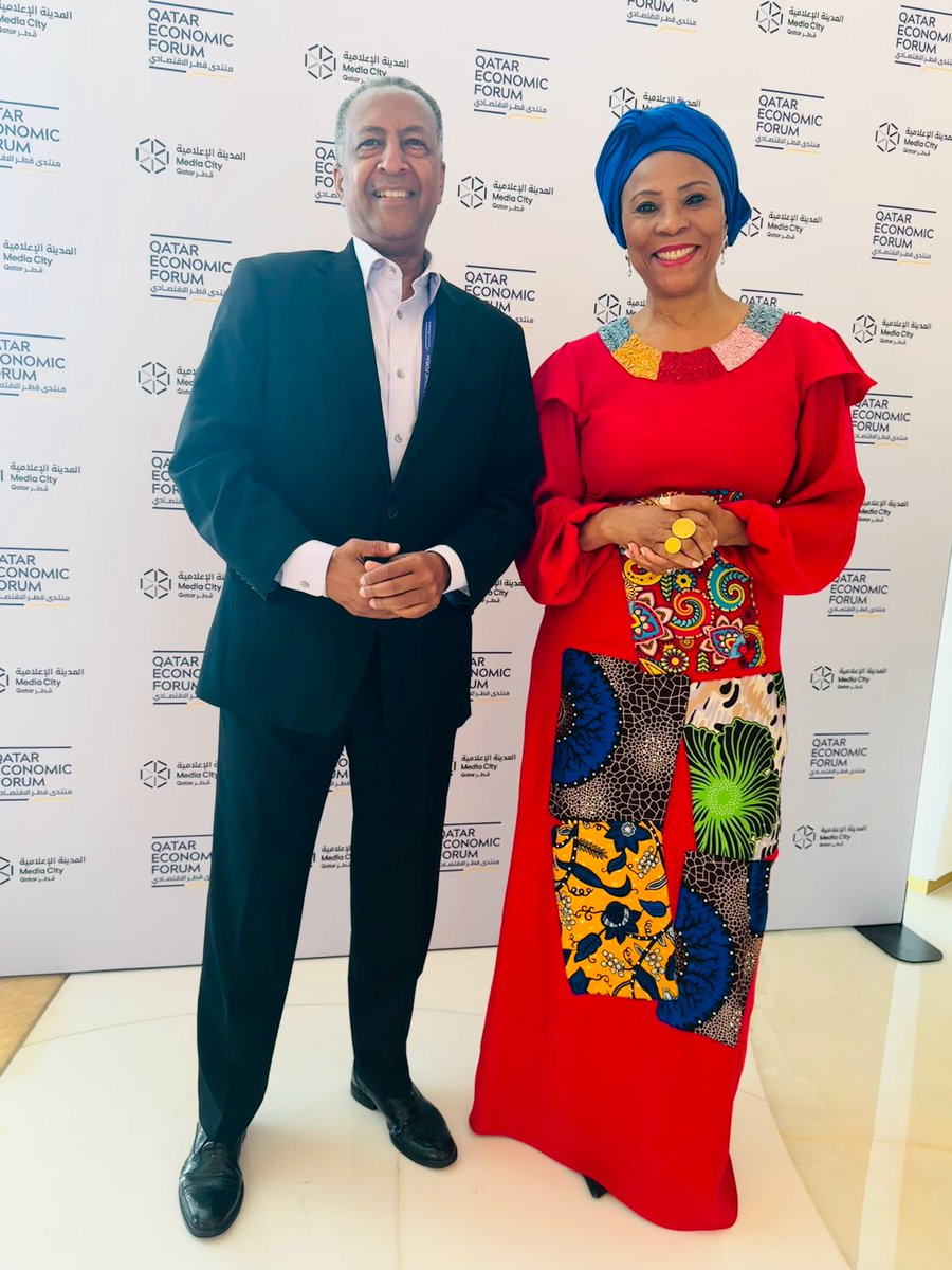 Pleasure to meet in Qatar UN Assistant Secretary General (ASG) Ahunna Esiakonwa-Onochie who’s also Assistant Adm. of UNDP Africa. During a panel discussion today the ASG gave a great presentation about UNDP’s @timbuktooafrica initiative. #QatarEconomicForum @ahunnaeziakonwa