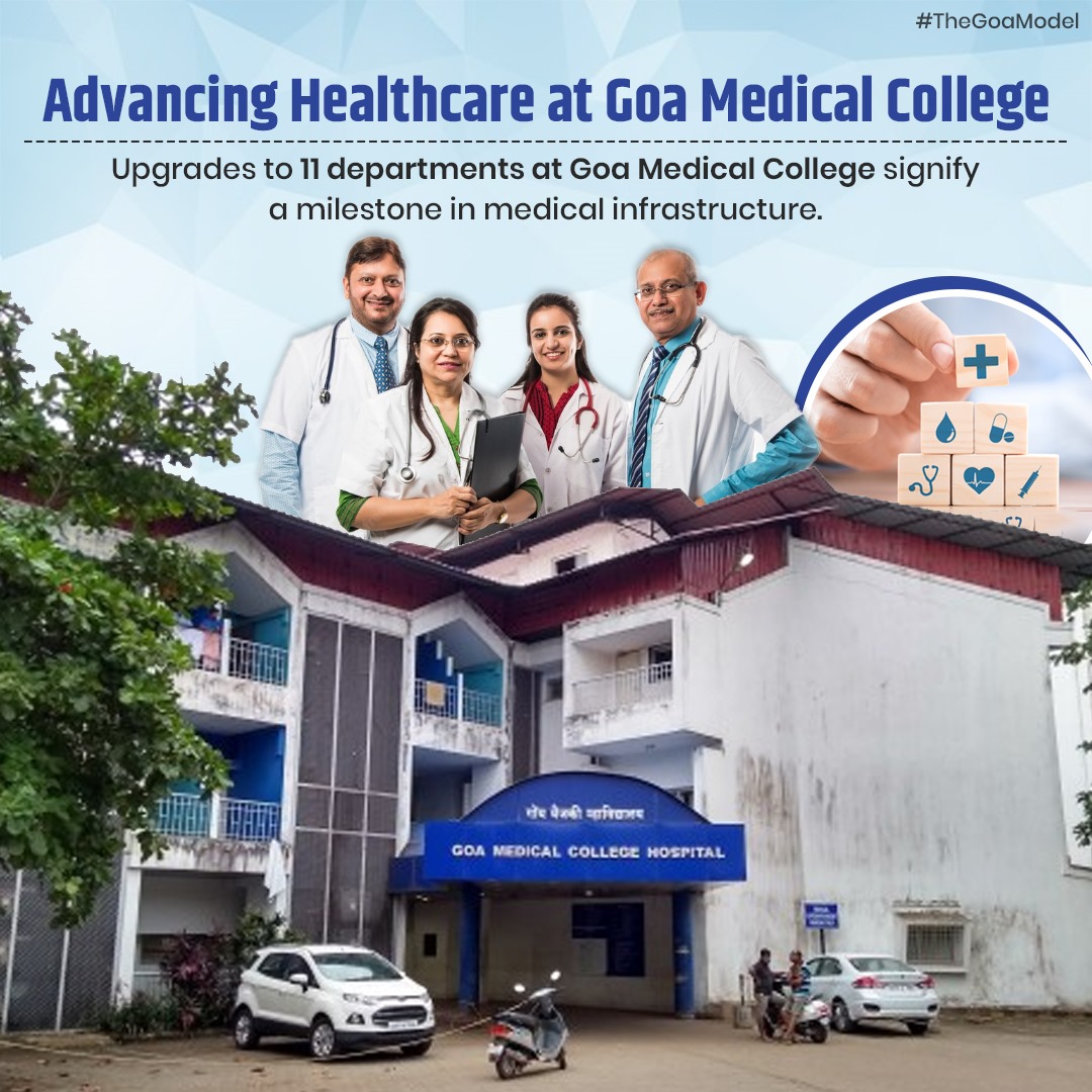 Goa Medical College achieves a milestone with upgrades to 11 departments, enhancing medical infrastructure and services for the people of Goa. #TheGoaModel #GoaMedicalCollege #HealthcareMilestone #EnhancedInfrastructure #GoaHealthcare #MedicalServices