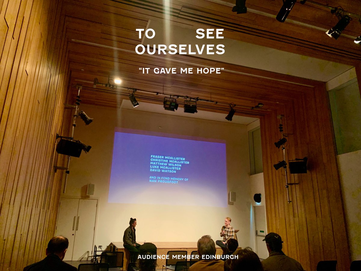 'It gave me hope' Thank you to the Grassmarket community for such a warm reception to #ToSeeOurselves last night. Next up, Livingston... ! Murieston Village Hall | Sunday | 26th May | 2pm Tickets: eventbrite.co.uk/e/to-see-ourse… @FFGEdinburgh @GCP_Edinburgh #Livingston #WestLothian