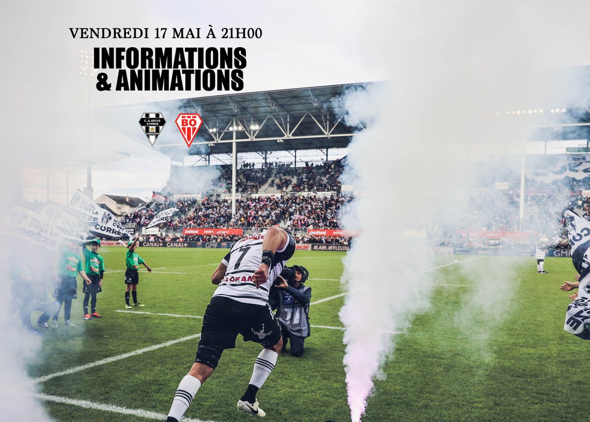 ℹ️🏟️ 𝐈𝐧𝐟𝐨𝐬 & 𝐚𝐧𝐢𝐦𝐚𝐭𝐢𝐨𝐧𝐬 pour #CABBO

Haie d'honneur, Tifo, Bodega Géante... le riche programme de votre soirée au Stadium 👉 bit.ly/3yjfl8S

🎟️⏳ Il reste encore quelques places en pesage !
#WEARECAB