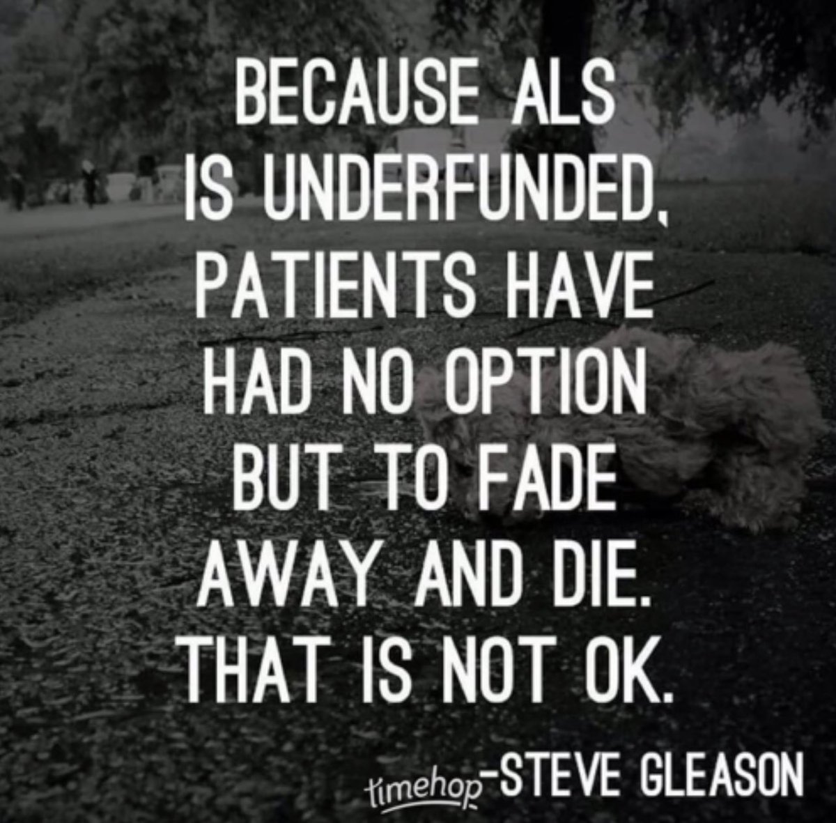 “Many ALS patients end up fading away quietly and dying.  For me, this was not ok.  I did not want to fade away quietly.”

#ALSAwarenessMonth #Ml1969 #tbt #nowhiteflags