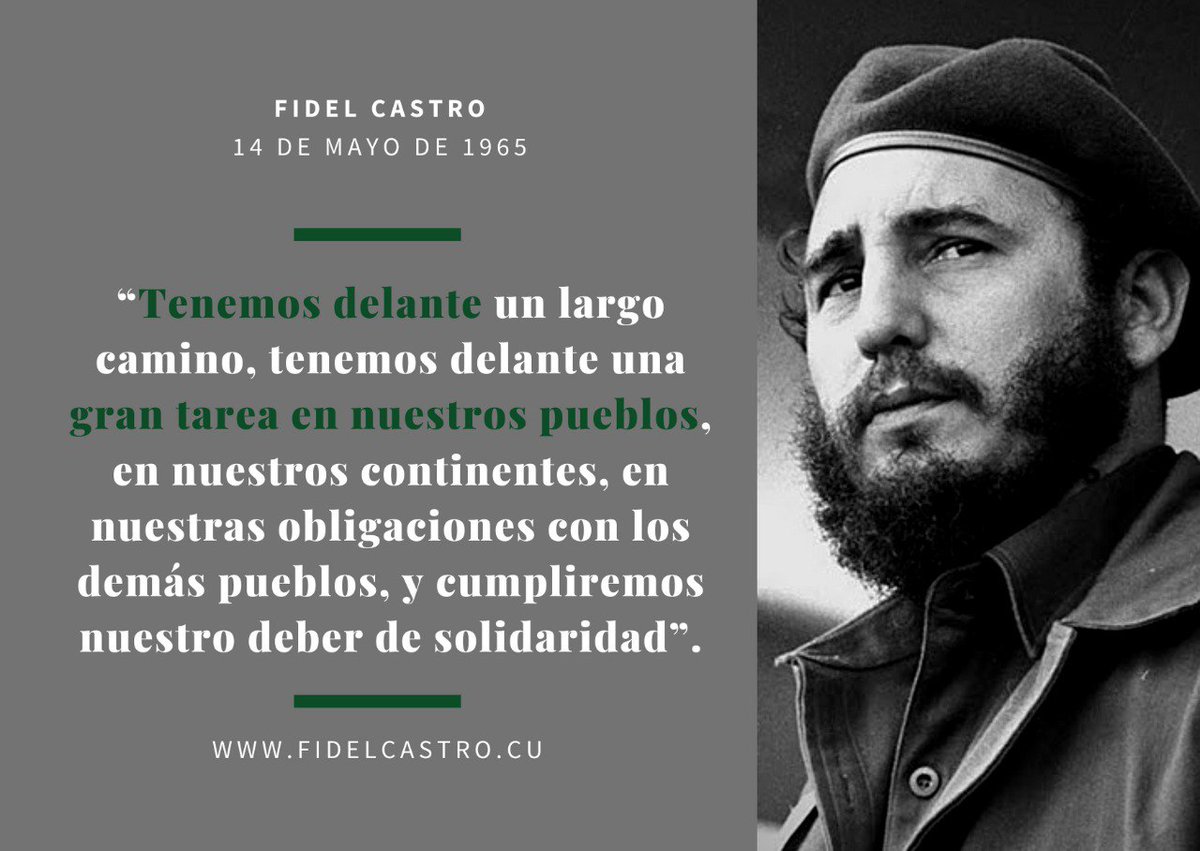 La solidaridad deber supremo de todos los cubanos dignos. #FidelPorSienpre #JuntosPodemosMás