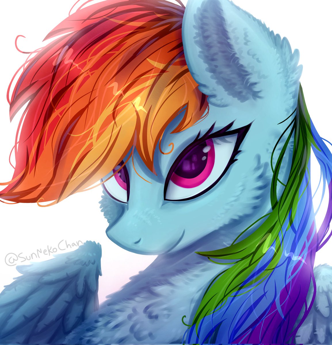 Dashie! I'm trying a new style:) (repost bcs I haven't posted in ages and my reach is awful) #mlpfanart #rainbowdash