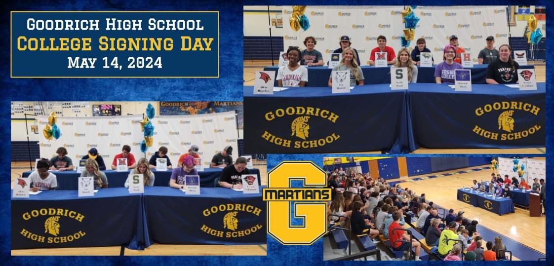 Yesterday we celebrated 11 of our student-athletes who will be playing at the next level. Congrats to you all and good luck in your very bright futures!
#WeAreGoodrich