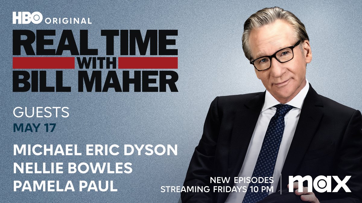FRIDAY: @BillMaher welcomes @MichaelEDyson, @NellieBowles and @nytopinion columnist Pamela Paul to #RealTime @HBO! Reply with a question and join the conversation after the show on #RTOvertime.