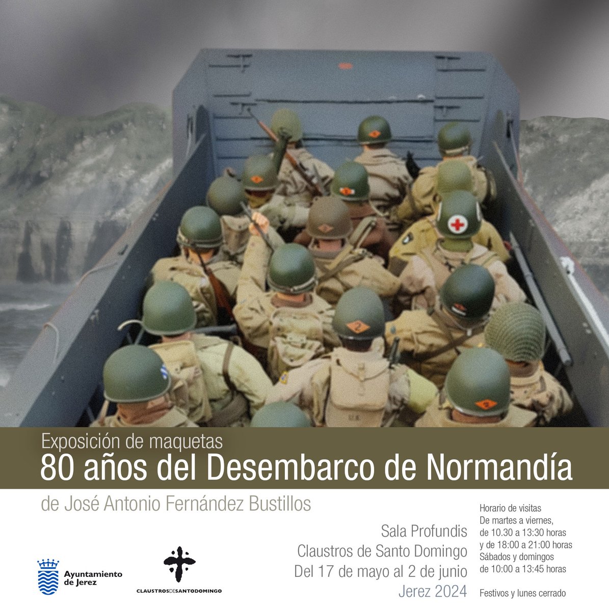 🪖La exposición de maquetas ´80 años del Desembarco de Normandía´ se podrá ver en Los Claustros de Santo Domingo hasta el 2 de Junio 🔹De martes a viernes ⤵️ ⌚️10.30 a 13.30 horas ⌚️18.00 a 21.00 horas 🔹Sábados y domingos ⤵️ ⌚️10.00 a 13.45 horas ❌Lunes y festivos cerrado