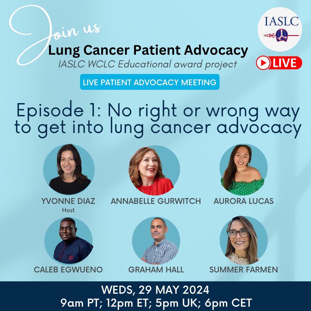 Looking for get involved in #Cancersupport advocacy? We're speaking about lung cancer but convo applicable to all. Join us for this live and lively discussion of advocacy across continents. @IASLC @ASCO, thnx @Yvonne_Diaz_ for hosting.