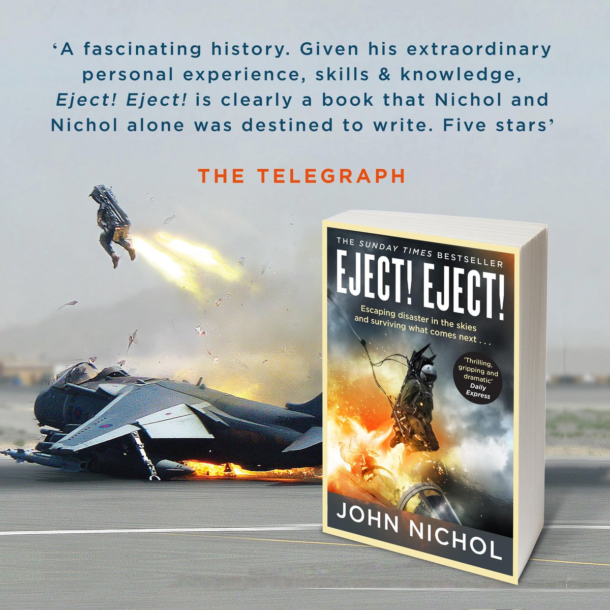 RT comp to celebrate EJECT! EJECT! paperback publication... RT for chance to win a SIGNED (I know; generous eh?) HARDBACK copy before paperback publication next week: amazon.co.uk/Eject-John-Nic…