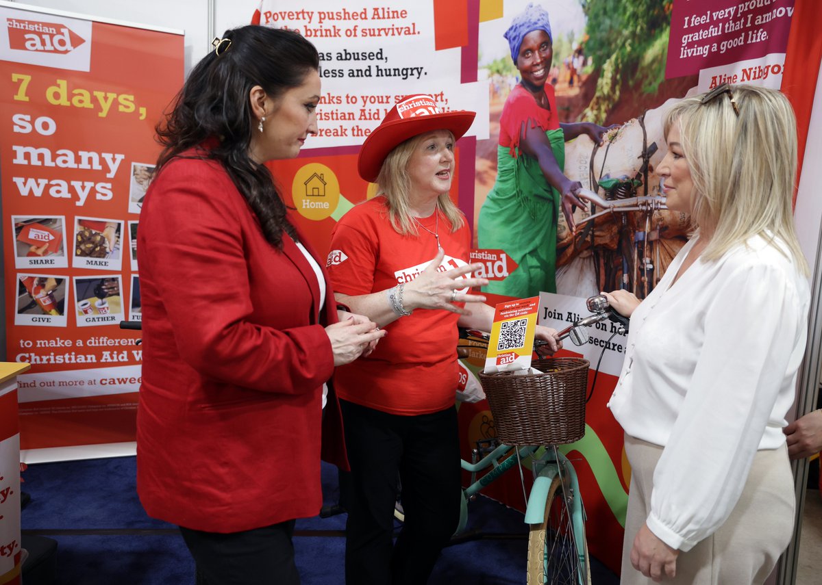 The First Minister and deputy First Minister attended the Balmoral Show today to show their support for the popular event. Over 110,000 people are expected to visit during the four-days of the Show. More here: executiveoffice-ni.gov.uk/news/balmoral-…