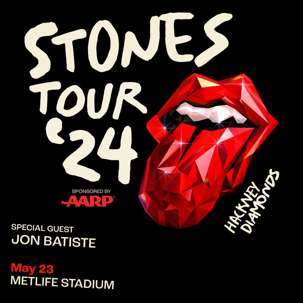 Happy to announce @JonBatiste will be joining the Rolling Stones as a special guest for the May 23 Metlife Stadium show! For all upcoming dates visit: rollingstones.com/tour