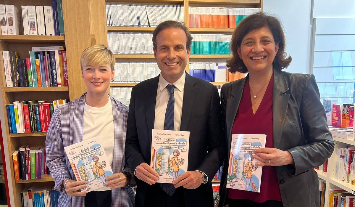 Pierre HOFFMAN (@pierrehoffman_) on Twitter photo Un ouvrage aussi instructif que ludique. L'excellent « Adélaïde, lorsque l’intelligence artificielle casse les codes » de <a href="/MaitreEtTalons/">Tiphaine MARY « Maitre et Talons »</a> et <a href="/feral_schuhl/">Féral-Schuhl</a> est désormais disponible. Rendez-vous le 11 juin prochain à la Maison des avocats pour le découvrir plus en détail ! Un ouvrage aussi instructif que ludique. L'excellent « Adélaïde, lorsque l’intelligence artificielle casse les codes » de <a href="/MaitreEtTalons/">Tiphaine MARY « Maitre et Talons »</a> et <a href="/feral_schuhl/">Féral-Schuhl</a> est désormais disponible. Rendez-vous le 11 juin prochain à la Maison des avocats pour le découvrir plus en détail !