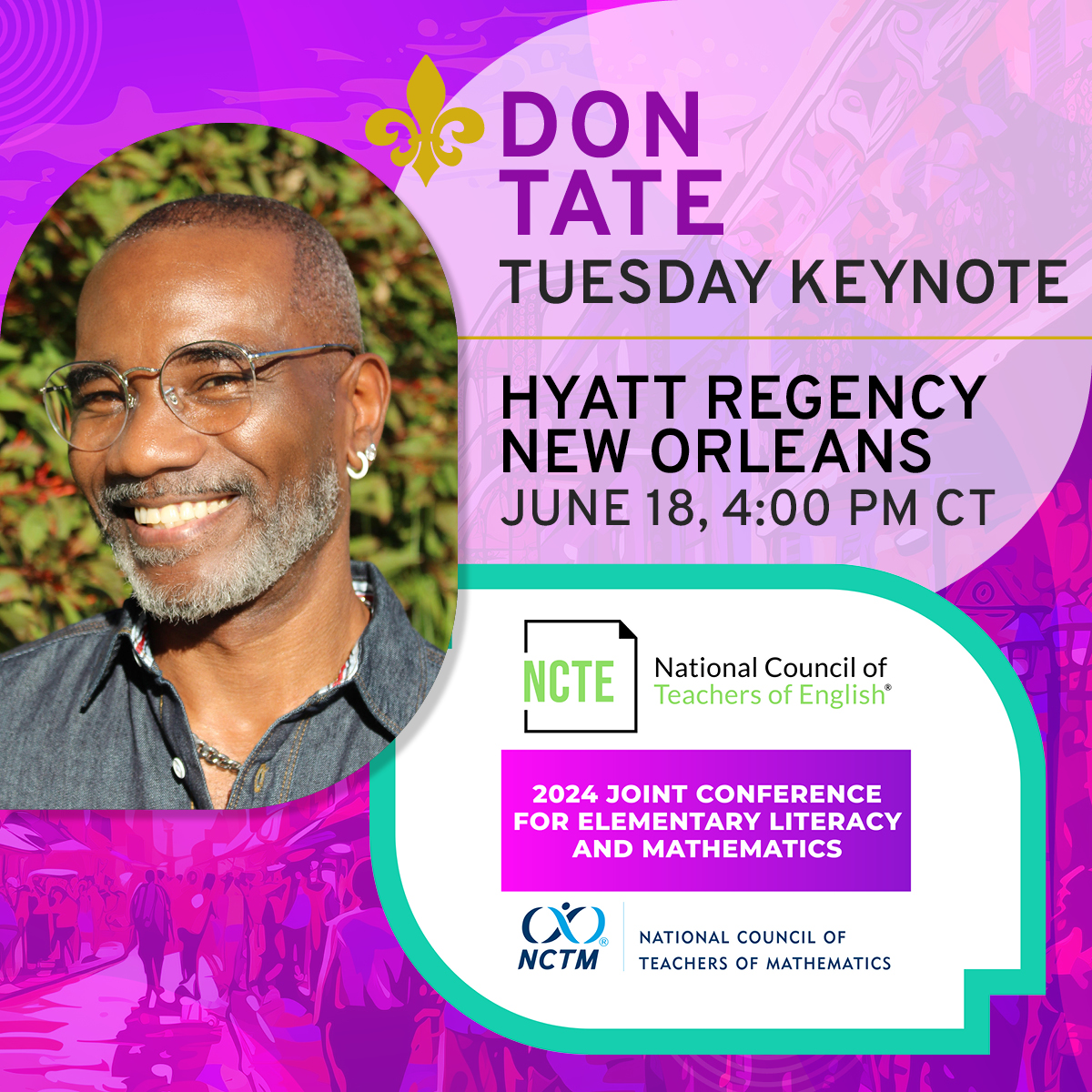 Award-winning picture book creator and founding host of @brownbookshelf Don Tate (@Devas_T) has just been announced as Tuesday's keynote for the @ncte-NCTM Joint Conference! Don't miss out—Register today: nctm.link/NrTaw #LitMath2024 #math #literacy