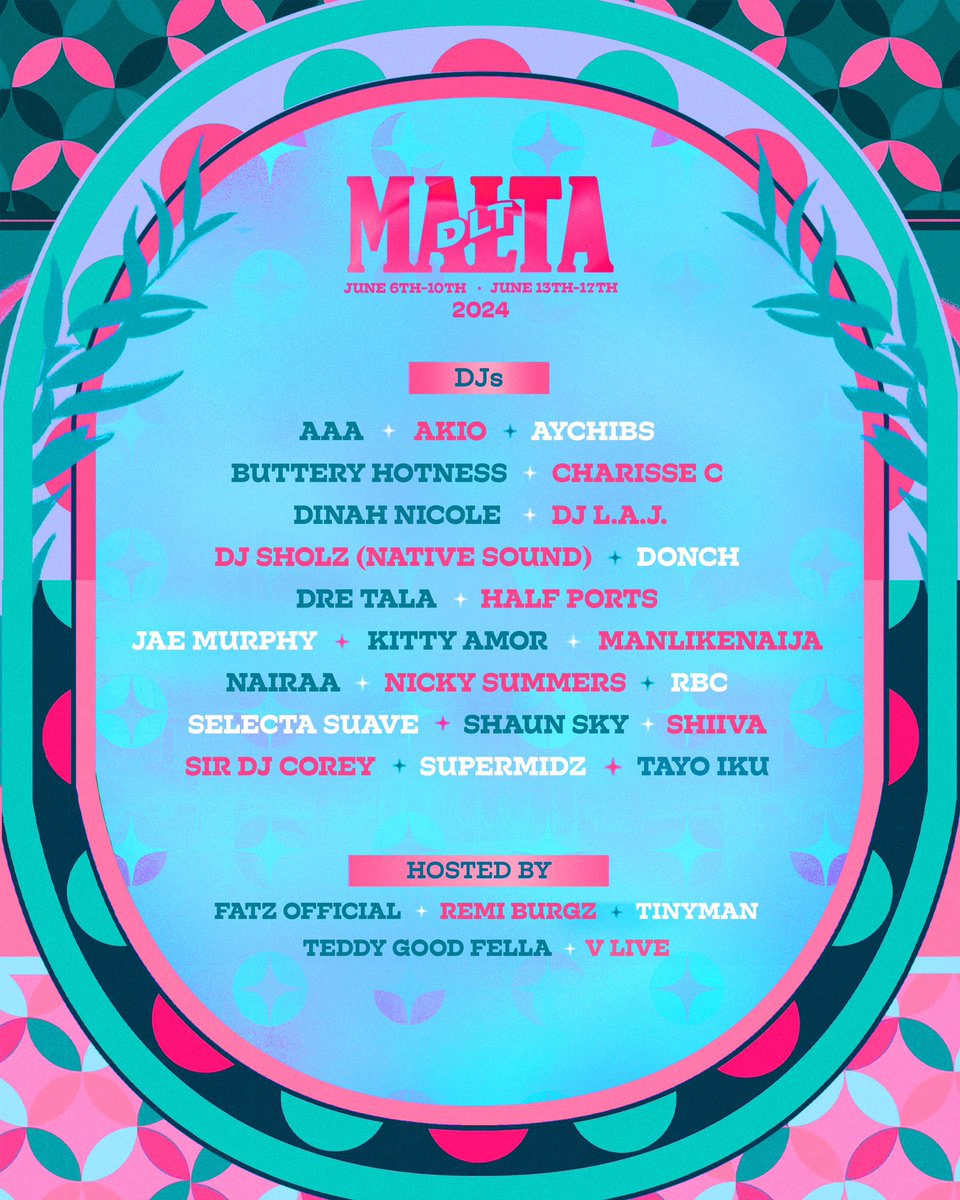 DLT MALTA ‘24 🇲🇹😍💃🏾

The final official lineup is here!

+ Popcaan & Skillibeng
TIME TO GET UNRULY 🇯🇲🙌🏾

Get yourself packed & ready. We’re going to Malta!! ☀️🍹⛱️🍉

This summer is for enjoyment only‼️