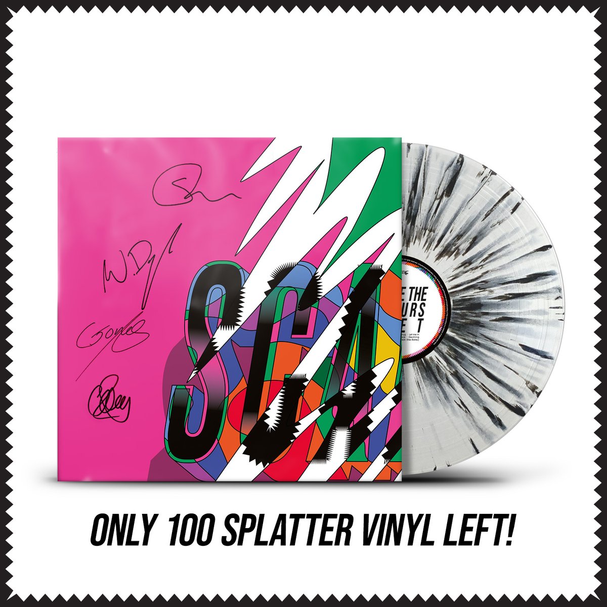Heads up!🚨 This signed splatter vinyl edition of @ScarletRebels' new album 'Where The Colours Meet' now has less than 100 copies left! Pre-order your copy as part of a download bundle at earache.com/scarletrebels and get the new single 'Grace' for instant download, too! 🤩