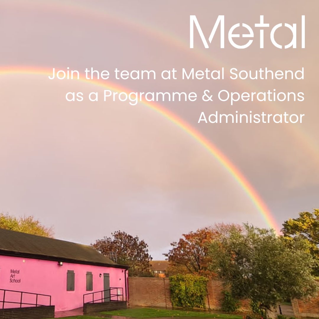 Recruiting at #MetalSouthend for a motivated & hard-working Programme & Operations Administrator. Be the point of contact for artists, get involved with exciting projects & running day to day administration. Apply by Sun 16 June at 5pm: metalculture.com/get-involved/v…