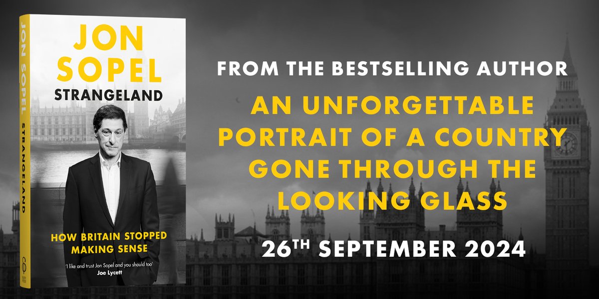 In case you missed the HUGE announcement my new book Strangeland: How Britain Stopped Making Sense is out on the 26th of September in hardback, ebook and audiobook.

Pre-order it here: lnk.to/StrangelandsBo…
You can even bag yourself a signed copy courtesy of @Waterstones.