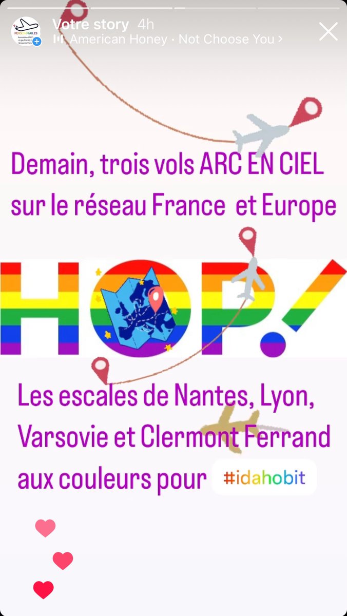 Varsovie, Lyon, Nantes et Clermont, autant d’escales pour vous dire : seules les compétences comptent à bord des vols ARC EN CIEL de HOP ! Notre #diversite est une chance. Bon vol à tous nos équipages #LGBT demain. #idahobit #airfrance #idaho