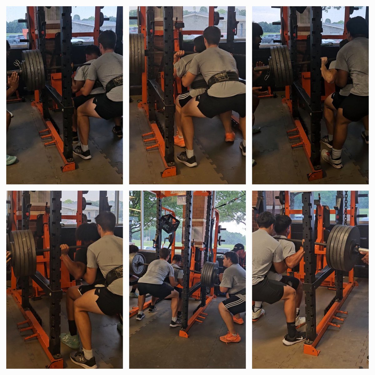 Bunch of guys squatting over 5 plates today! #AthletesLift