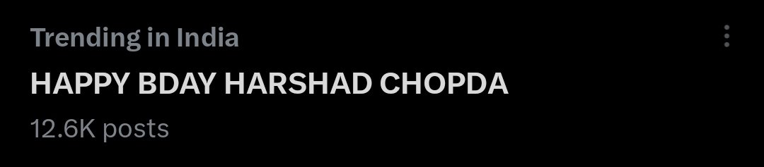 12.6K💥

Sahab bahar aao hibernation se🙂

HAPPY BDAY HARSHAD CHOPDA 

#HarshadChopda