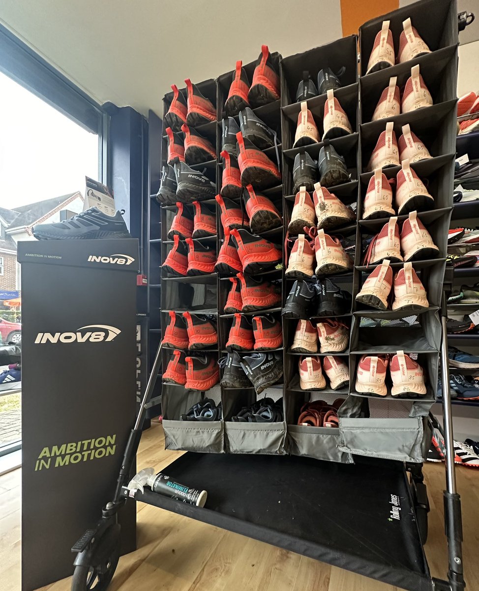 We’re getting ready at our Farnham Common store for our <a href="/inov_8/">INOV8</a> event this evening . . .