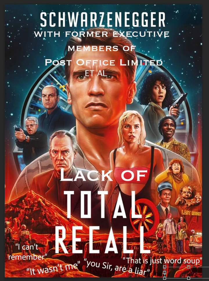 #PostOfficeScandal #MrBatesVsThePostOffice #MrBatesPBS #MrBates #PostOfficeInquiry As 1 of 555GLO SPMr who was affected by this scandal, never be able2watch #TotalRecall same way again,yet it still made me😀 @Schwarzenegger hope u retwit cause scandal also remind me of #SkyNet