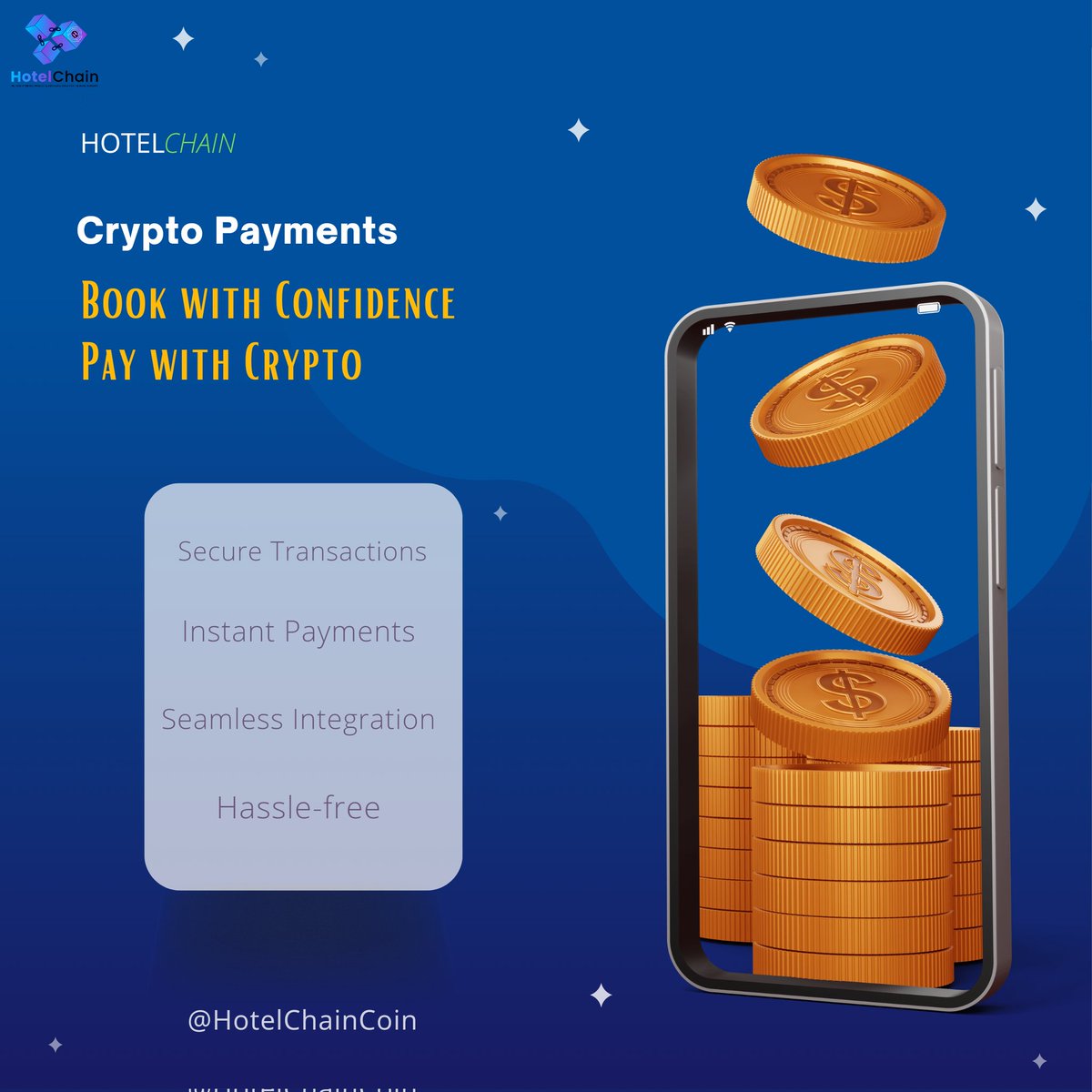 Ready to book your next adventure? Experience the future with seamless crypto payments! Fast, secure, and hassle-free. 

#CryptoTravel #Blockchain #SecurePayments