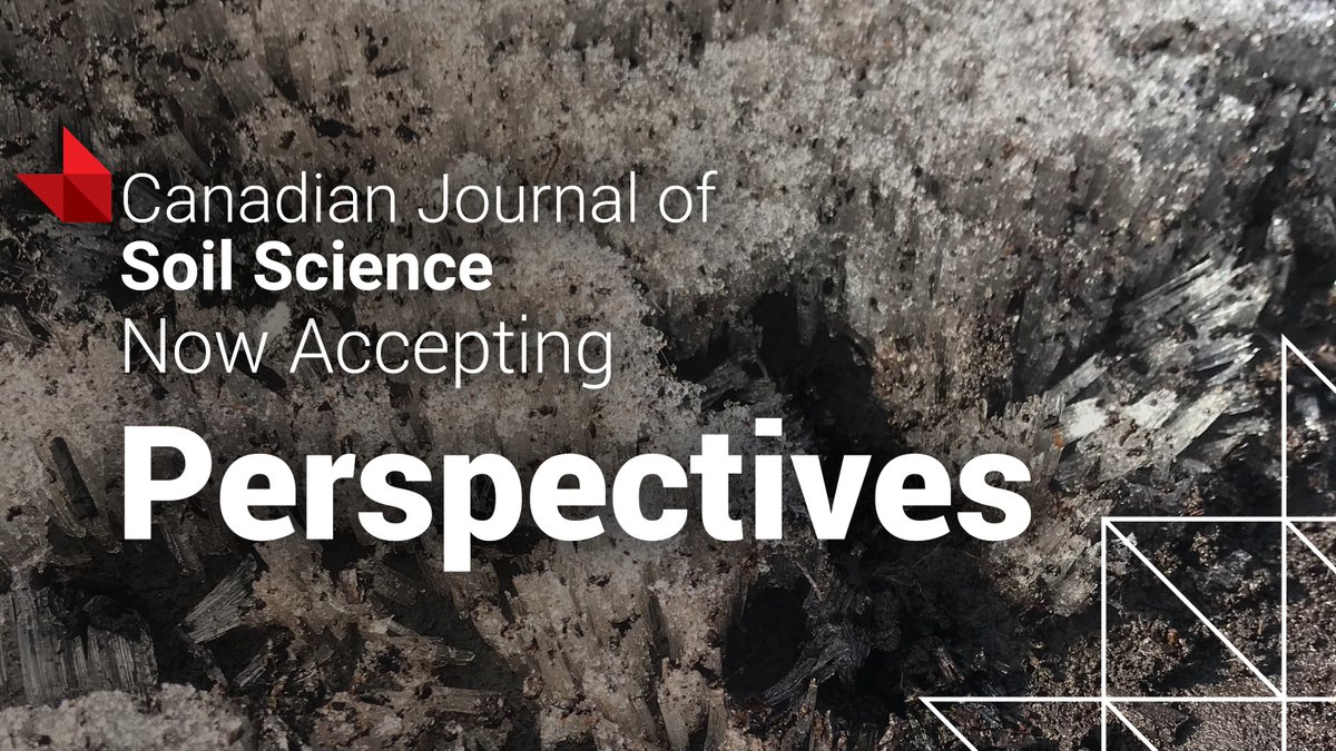 📢 @CanJSoilSci is now accepting a new paper type: Perspectives! 🌱 Share your critical insights on current topics in soil science with our readers. Submit your Perspective paper today and shape the discourse in the field: ow.ly/fPEu50RINqH @CSSS_Soils