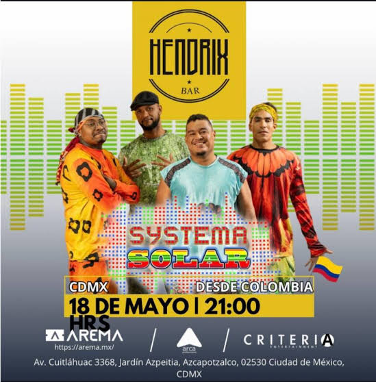 🇨🇴✨ Desde Colombia, @systemasolar1 visitó la cabina de @DiaDePerrosFM para invitarnos a su concierto este sábado 18 de mayo en el Hendrix Bar. ✨🎶 

Vayan a escuchar a estos genios musicales que nos hacen bailar, saltar y cantar cada vez que los vemos en vivo. 

🎧: @yomexico_