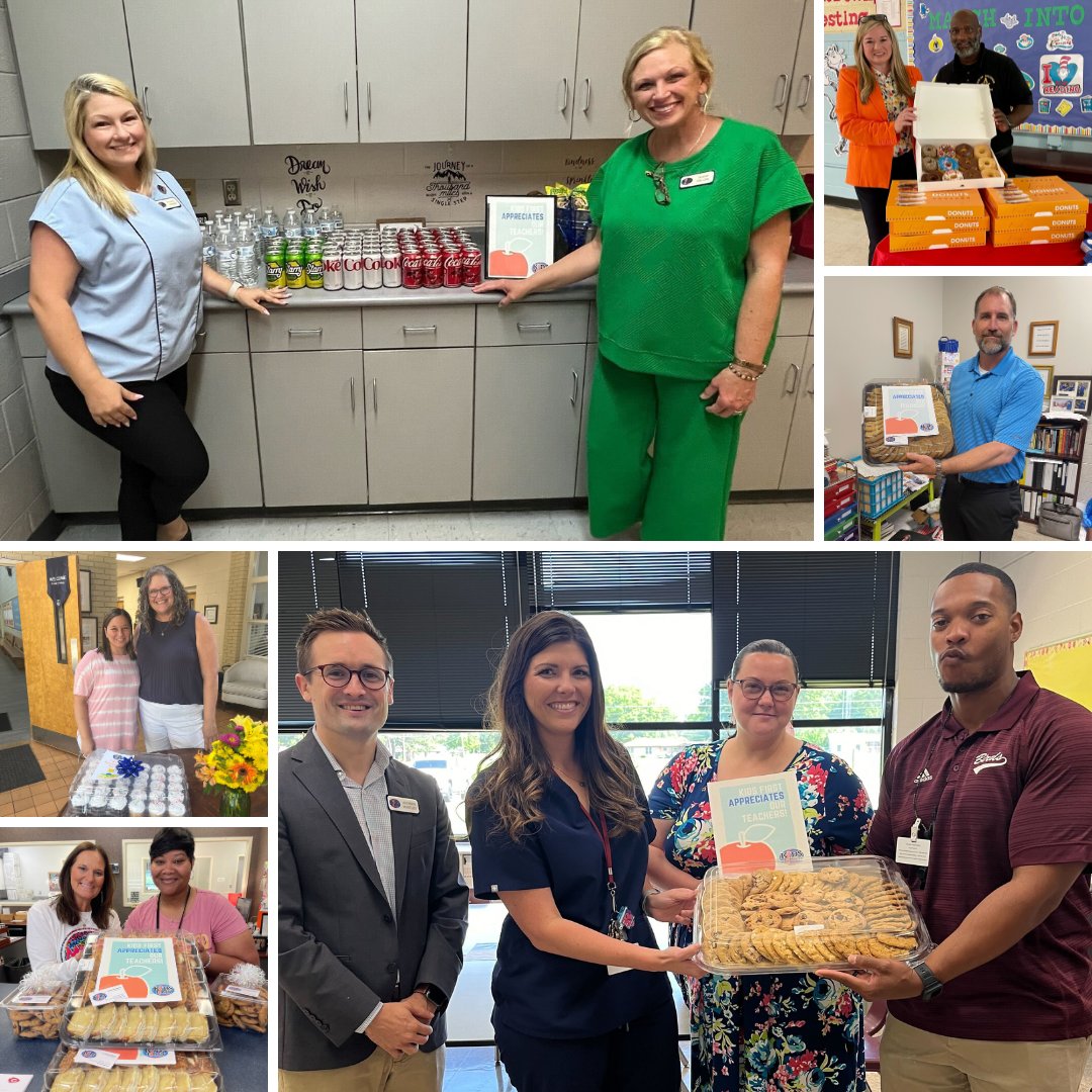 #KidsFirst enjoyed showing some of our partnering schools and districts how much we appreciate them! We can't fit everyone in these photos, but we want every teacher, administrator, and student to know our appreciation. 🧡 #KidsFirstAlways #ThankYOUTeachers #TeacherAppreciation