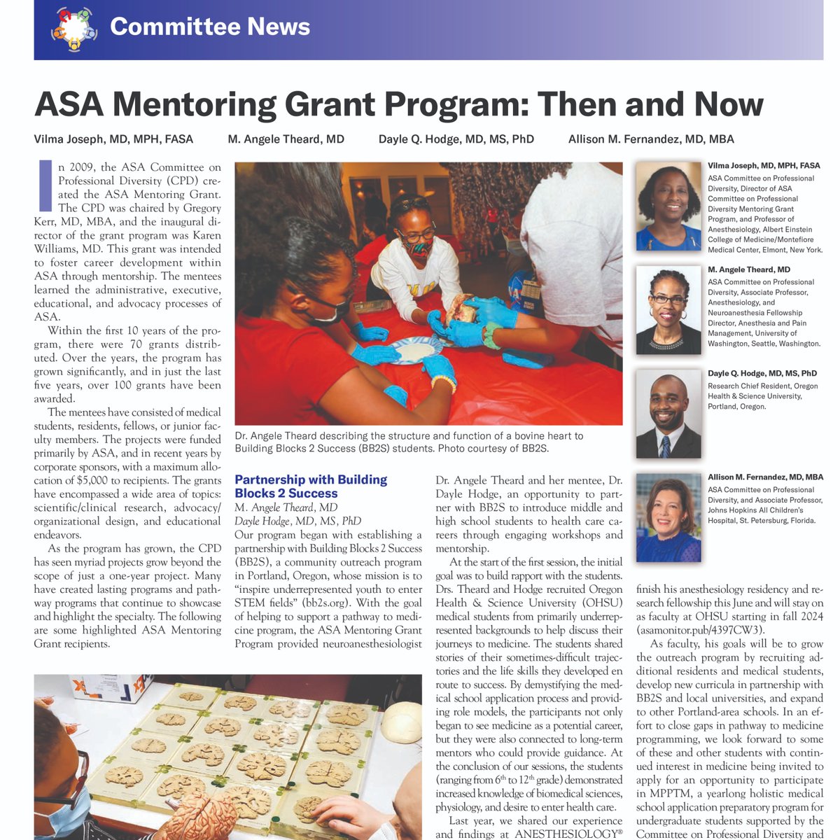 Find out how the ASA Mentoring Grant program has grown and how the application process works. 👉ow.ly/wVxg50RyFCt @DayleQHodge #ASAMentoring #ProfessionalDiversity