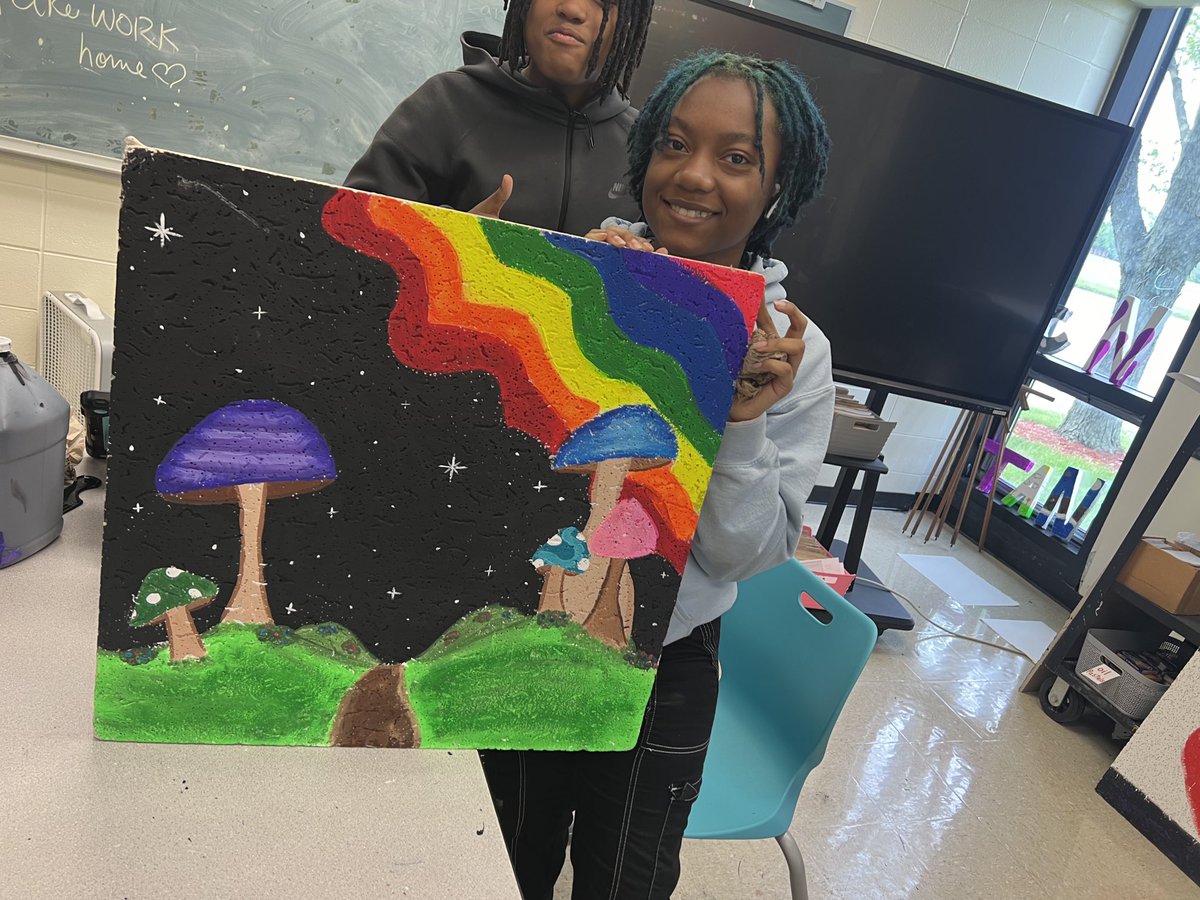 Ceiling tile painting by DaNaziah ⁦<a href="/RichTownshipHS/">Rich Township HSD 227</a>⁩