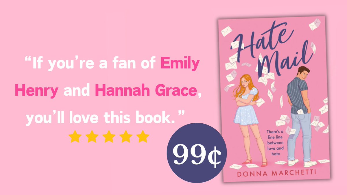 #HateMail has hit the @AmazonKindle charts! Don't miss your chance to get this enemies-to-lovers rom-com for 99¢: amzn.to/3V0Jdjc

#kindle #kindledeal #Romance #kindlebestseller