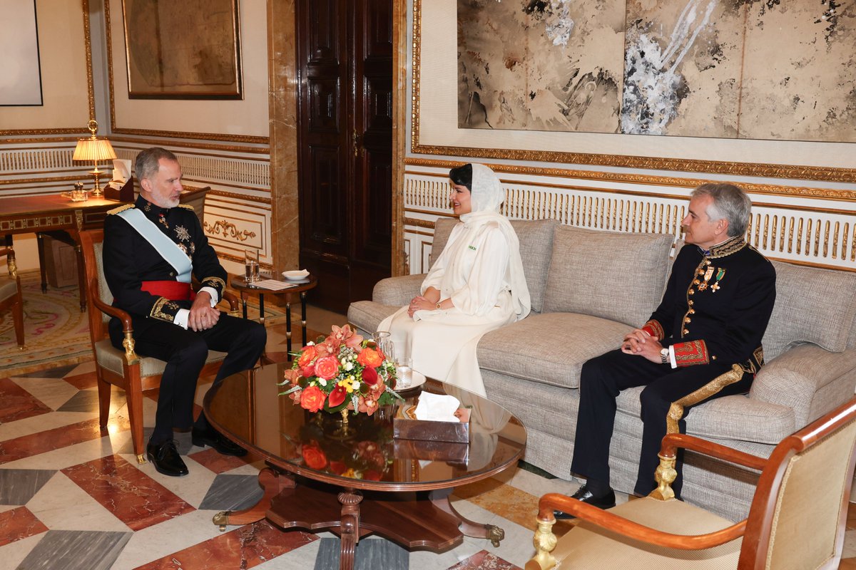 El Rey recibe las Cartas Credenciales de la embajadora del Reino de Arabia Saudí, la Princesa Haifa Bint Abdulaziz Al Mogrin. ➡️casareal.es/ES/Actividades…
